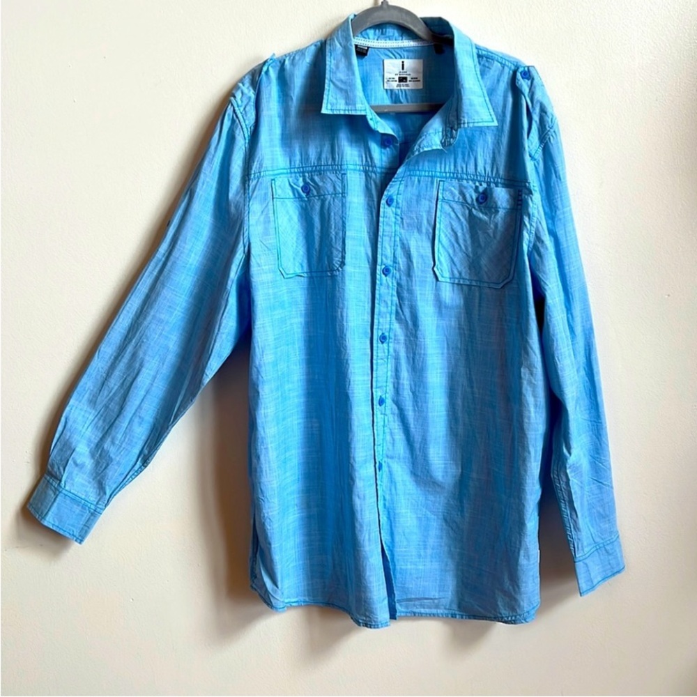 Buffalo David Bitton Light Blue Plaid Shirt